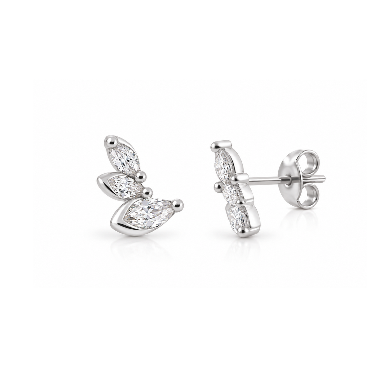 Earring Bezel Triple Marquise