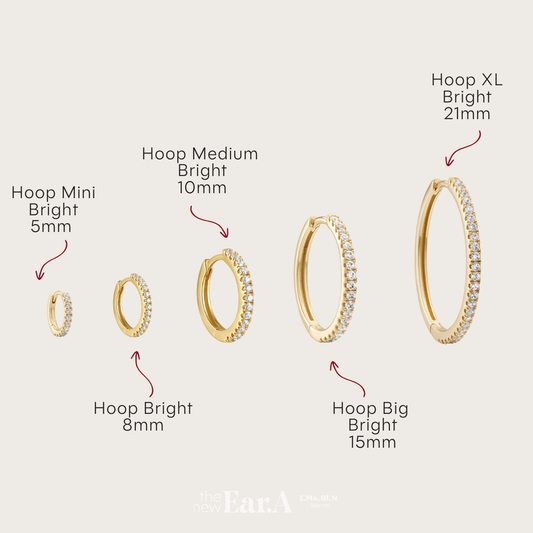 Earring Hoop Medium Bright