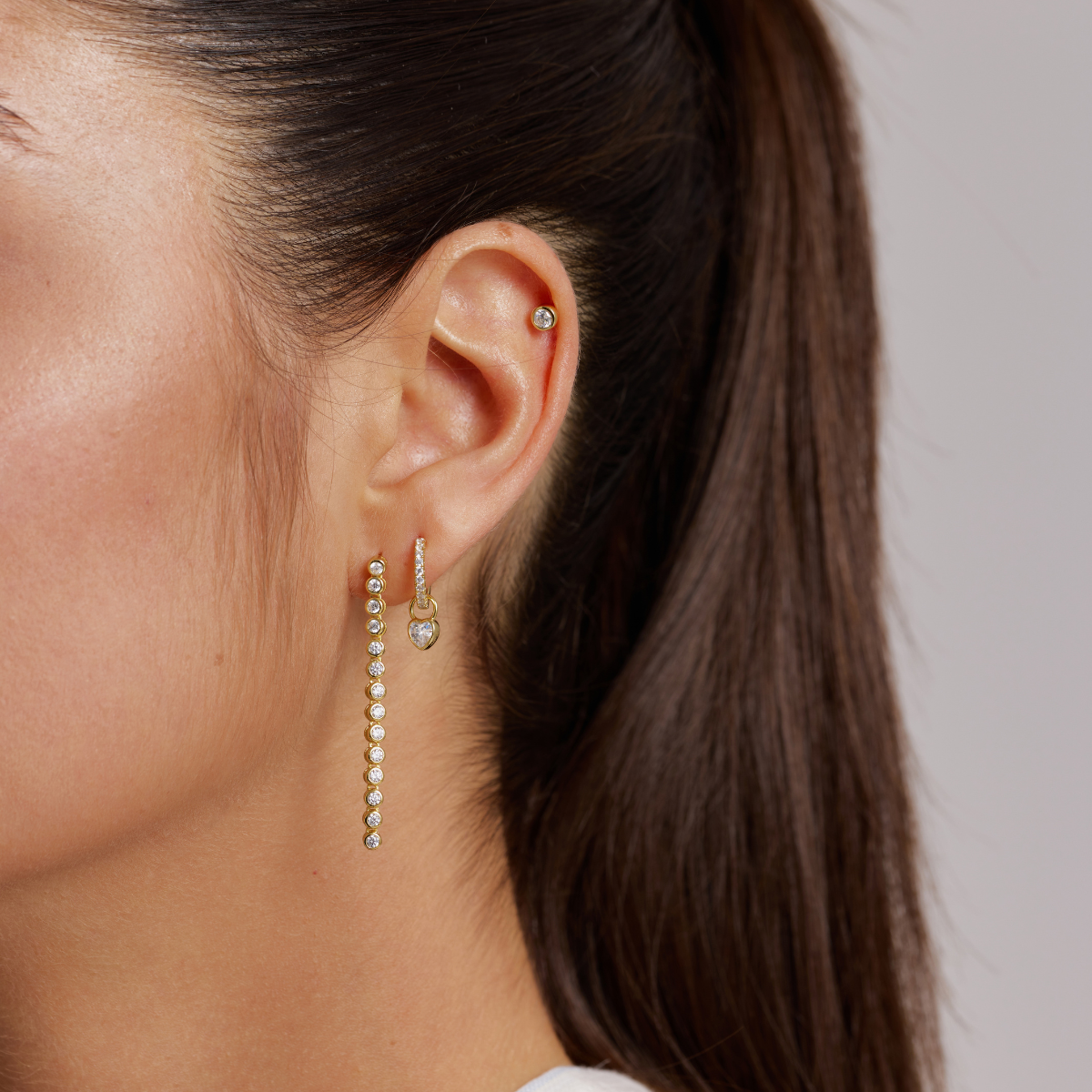 Earring Long Bezel June
