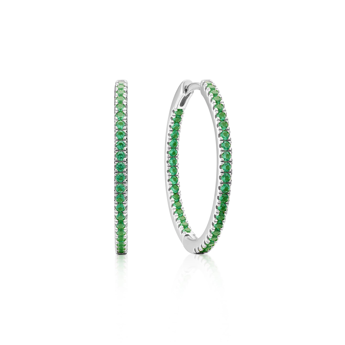 Earring Hoop XL Green