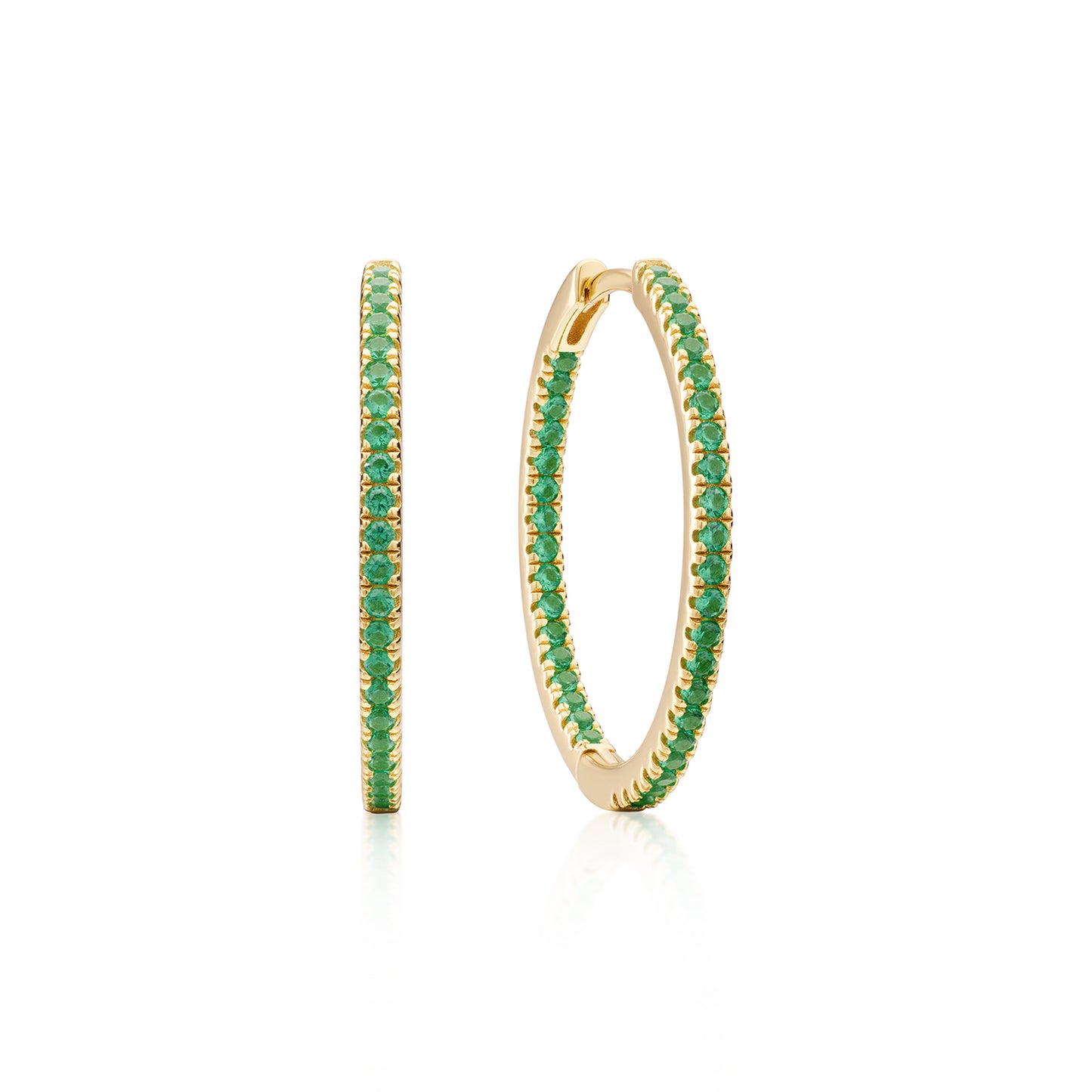 Earring Hoop XL Green