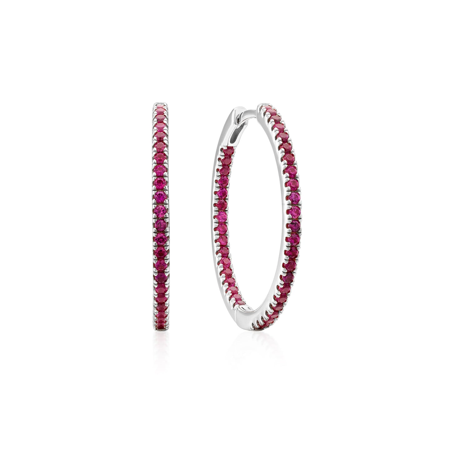 Earring Hoop XL Red