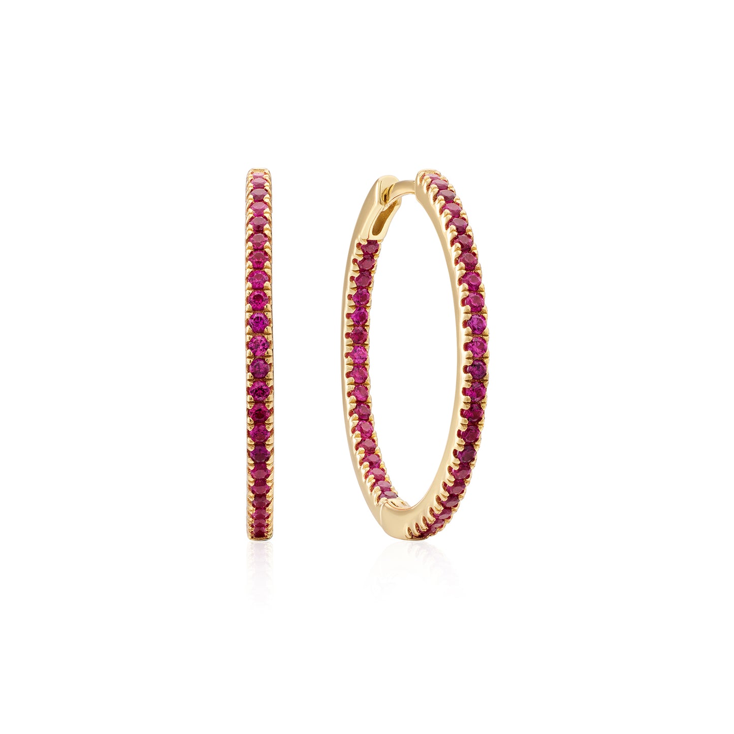 Earring Hoop XL Red