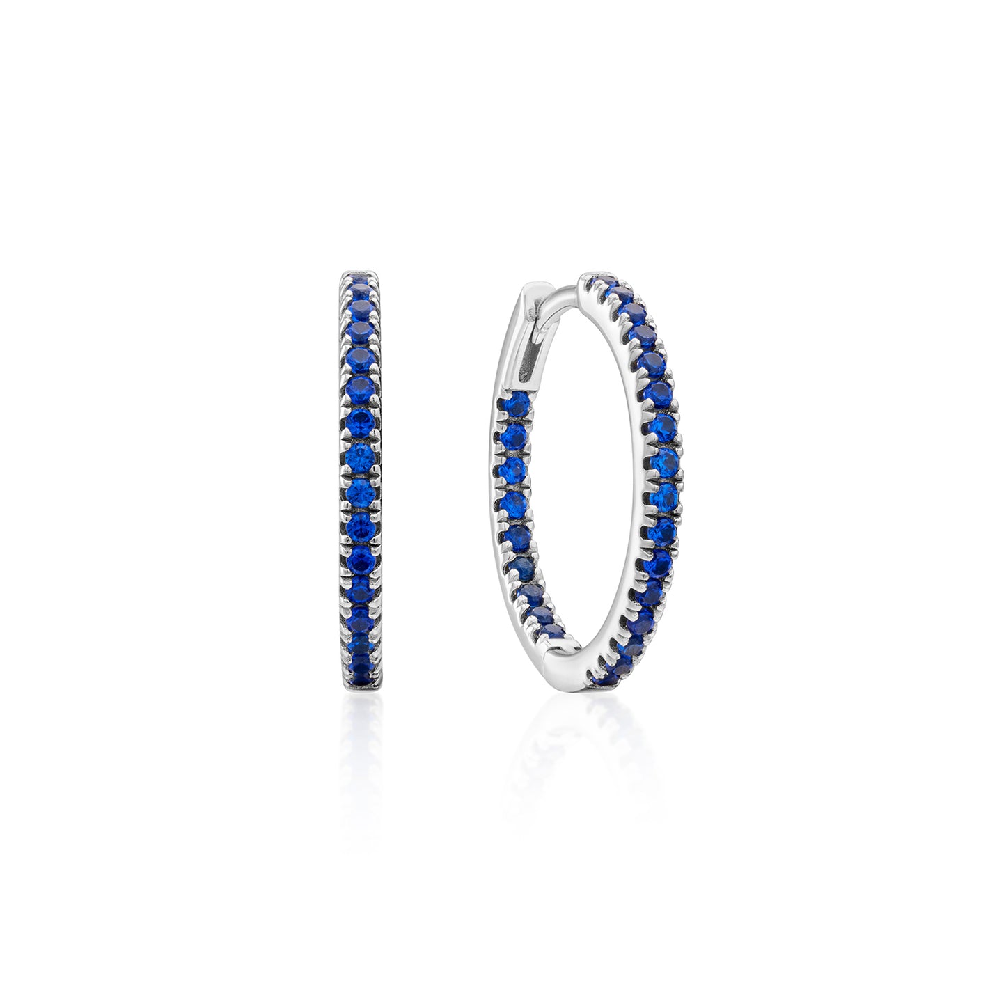 Earring Hoop Medium Blue