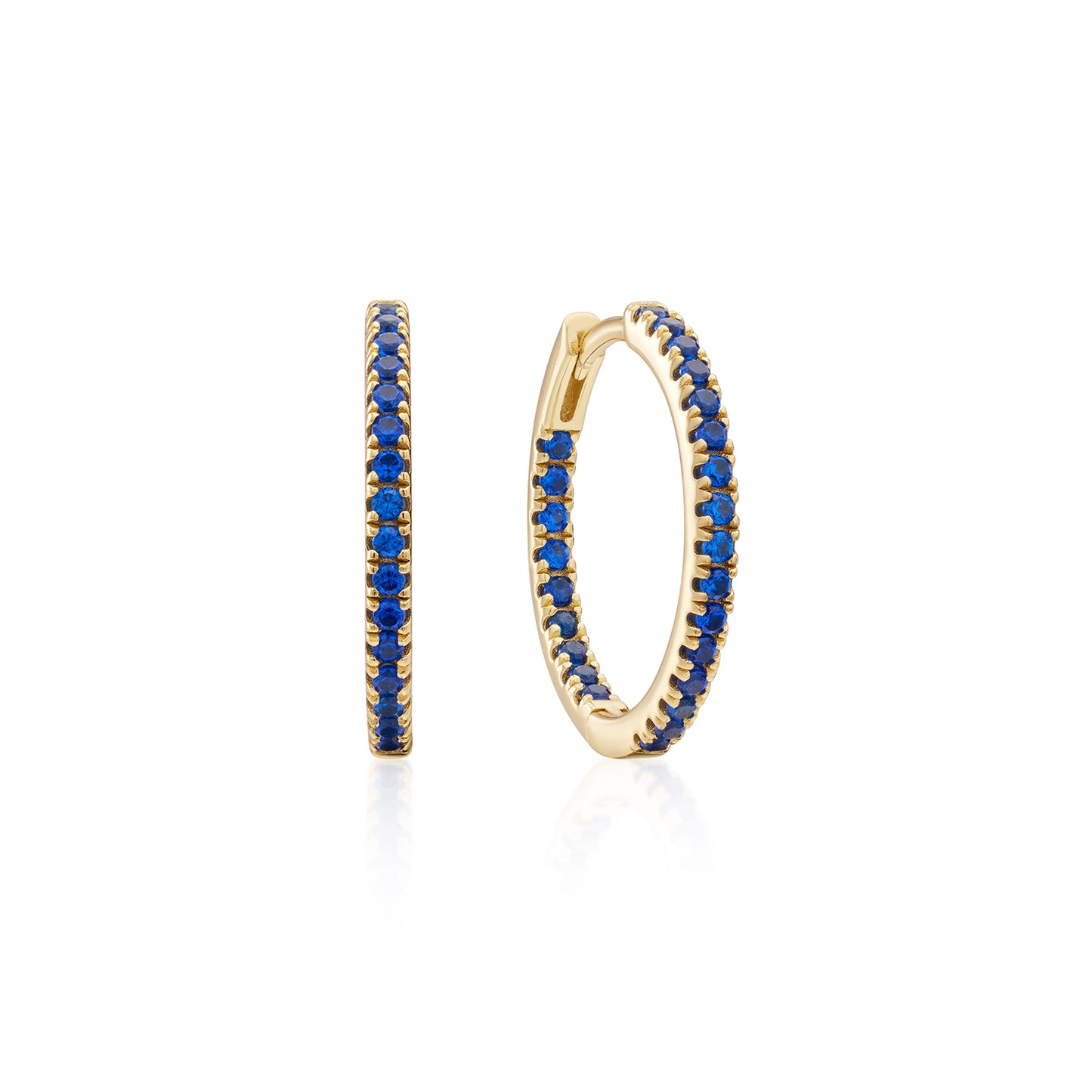 Earring Hoop Medium Blue