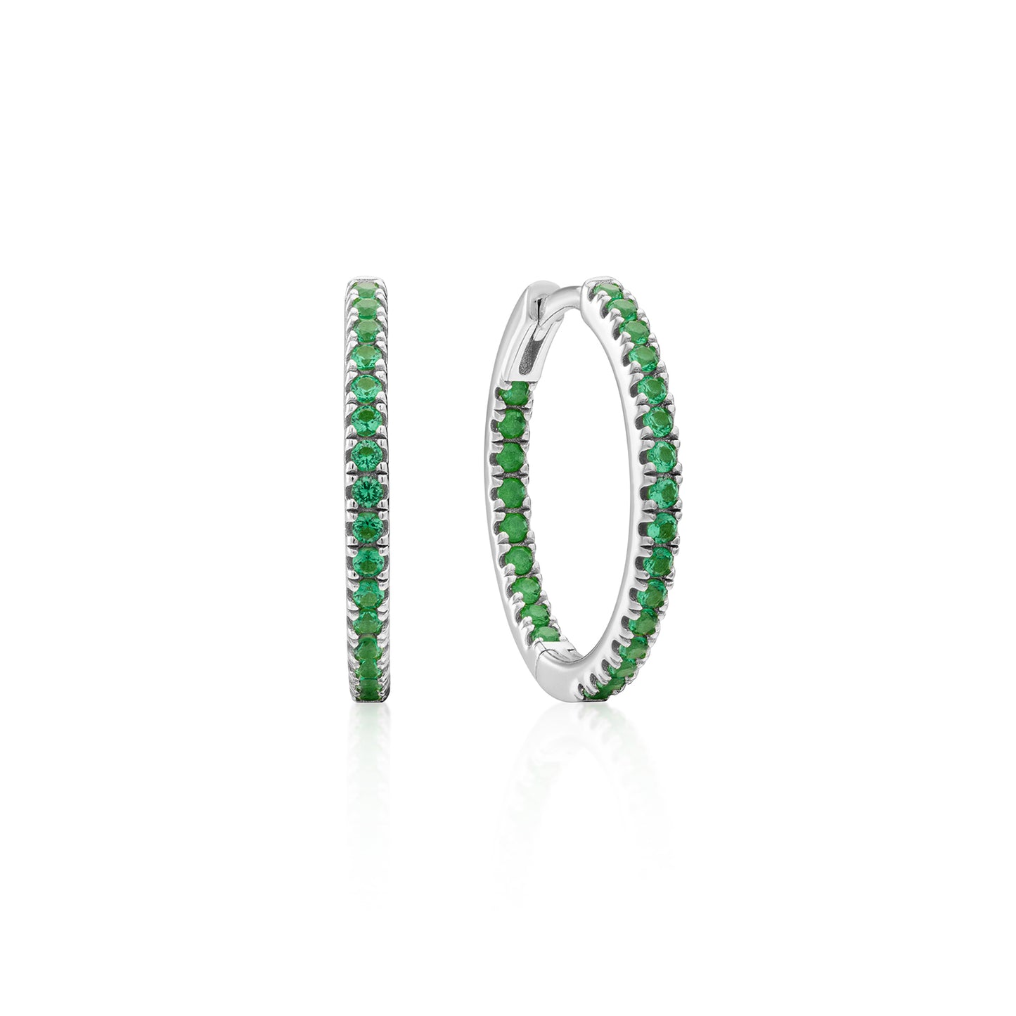 Earring Hoop Medium Green