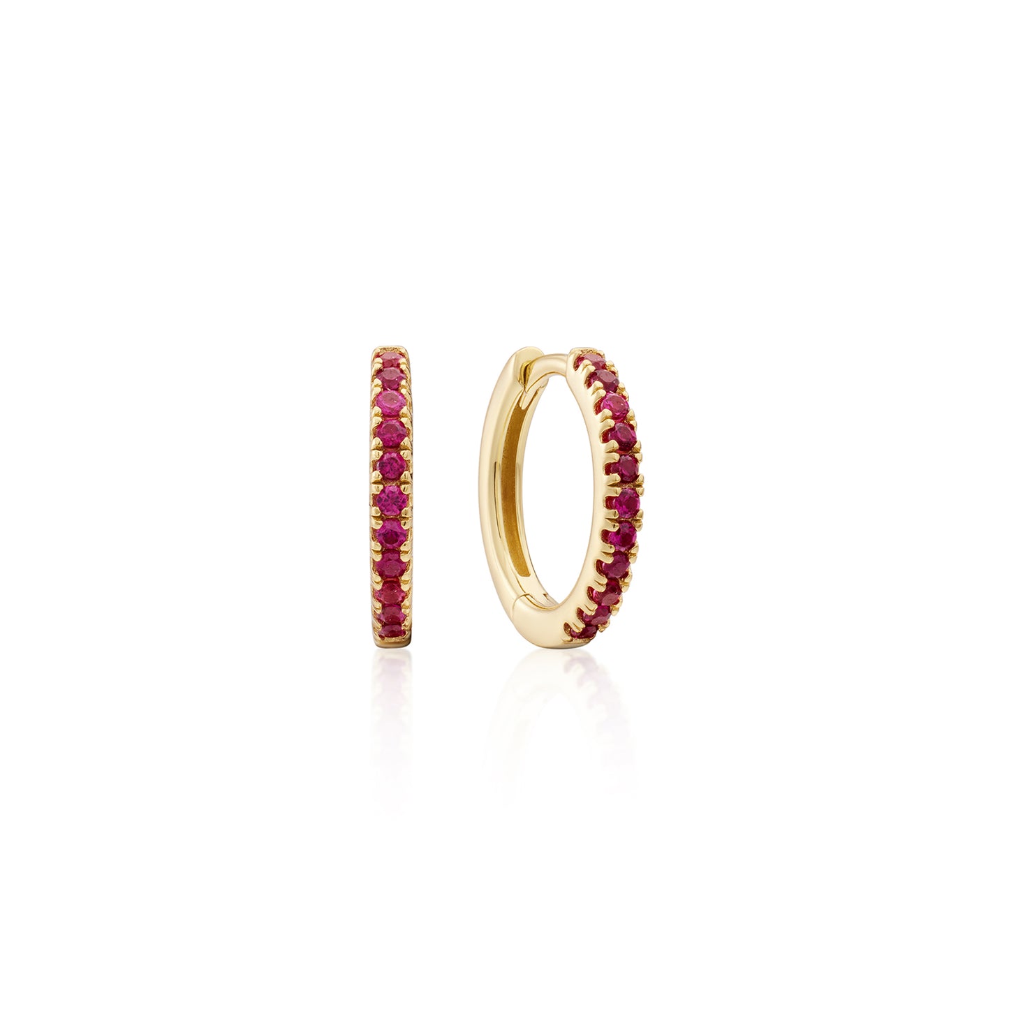 Earring Hoop Red