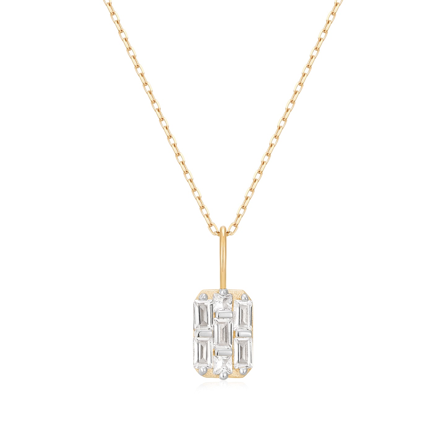 Necklace Square Baguette
