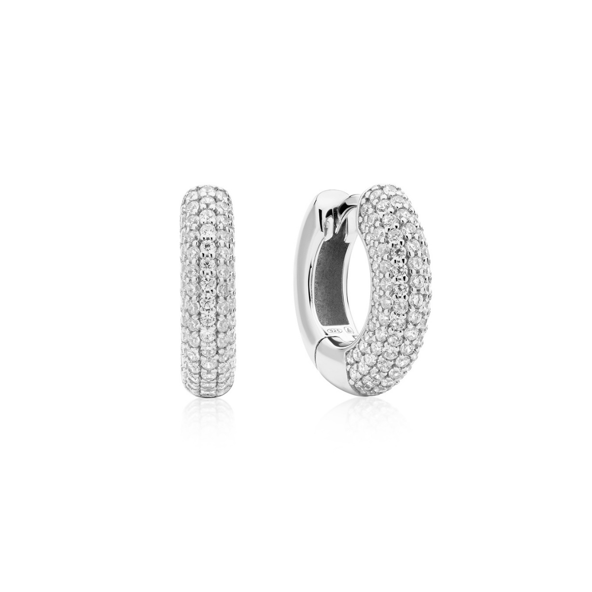 Earring Hoop Medium Pave