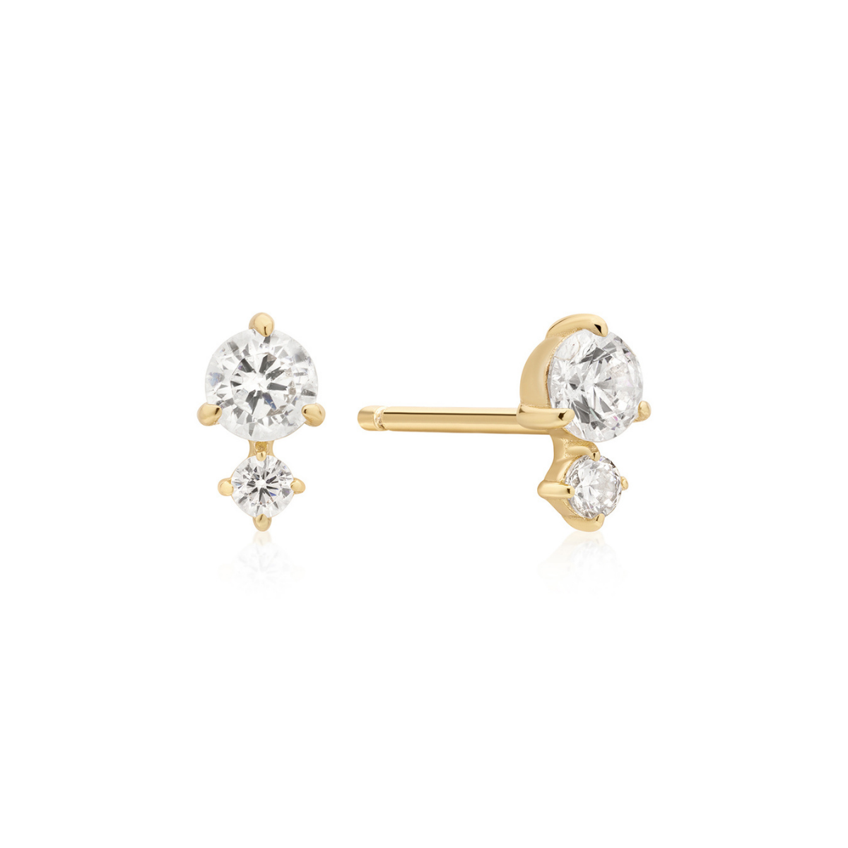 Earring Stud Duo Round