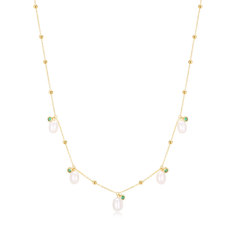 Necklace Pearl Emerald