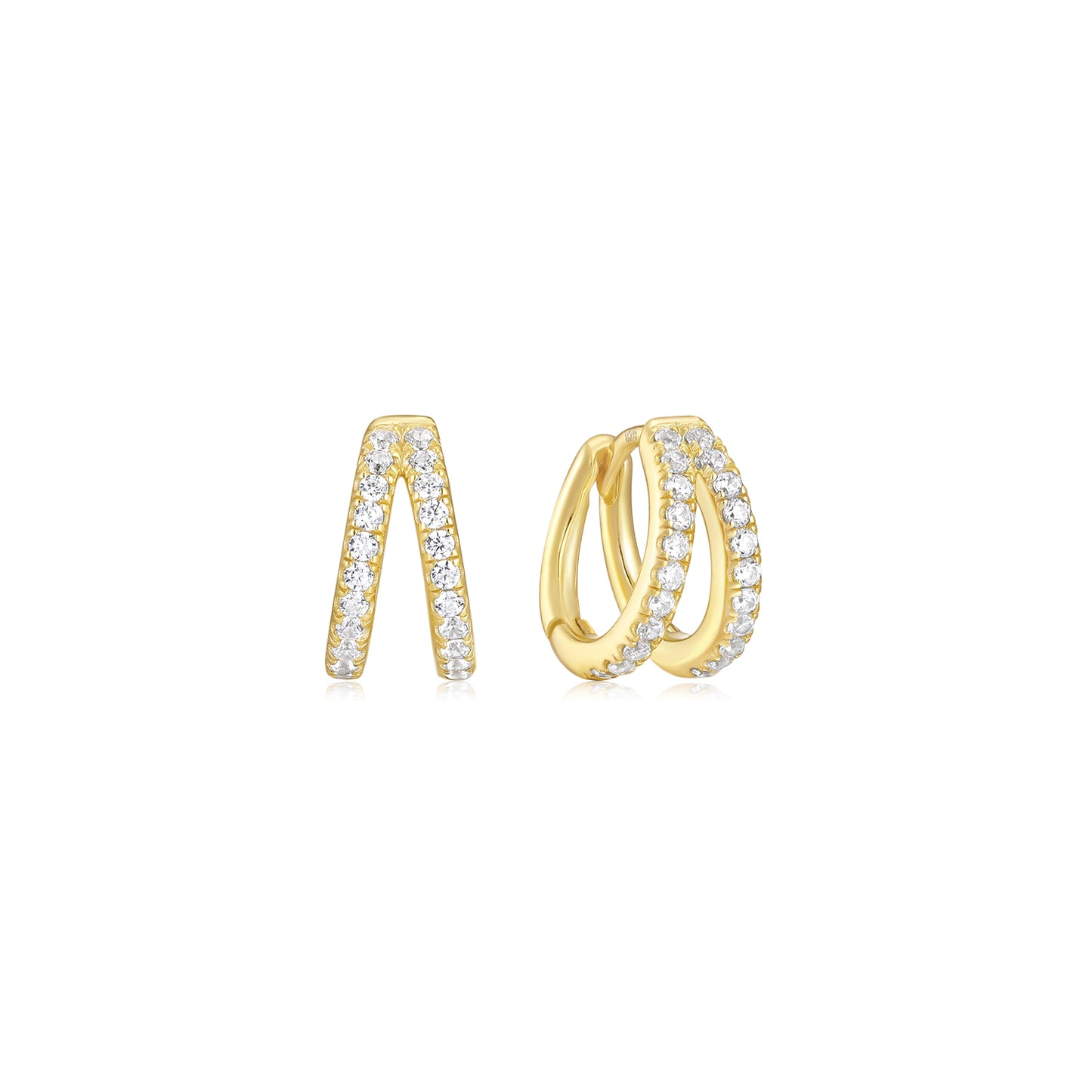Earring Hoop Double Bright
