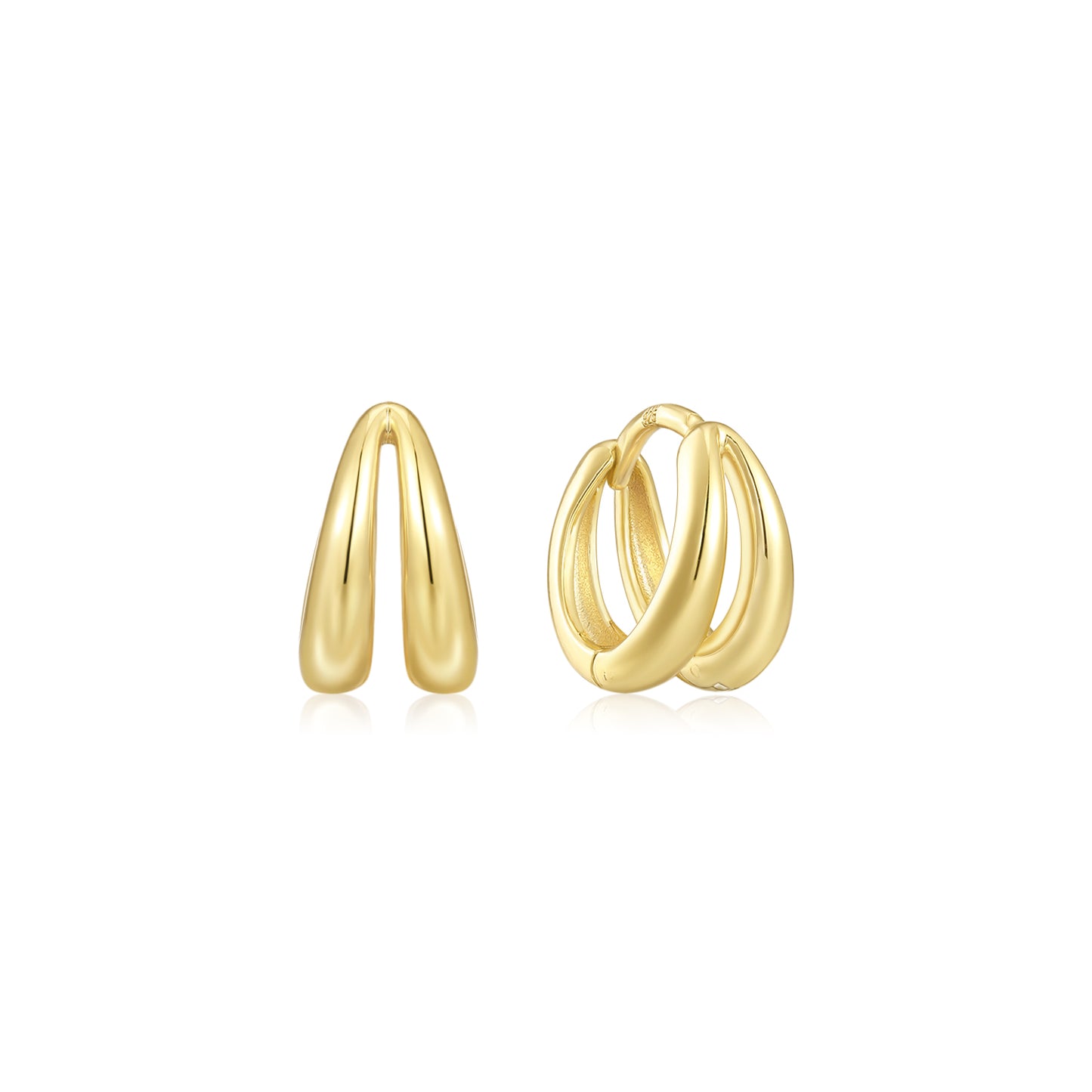 Earring Double Hoop Drop