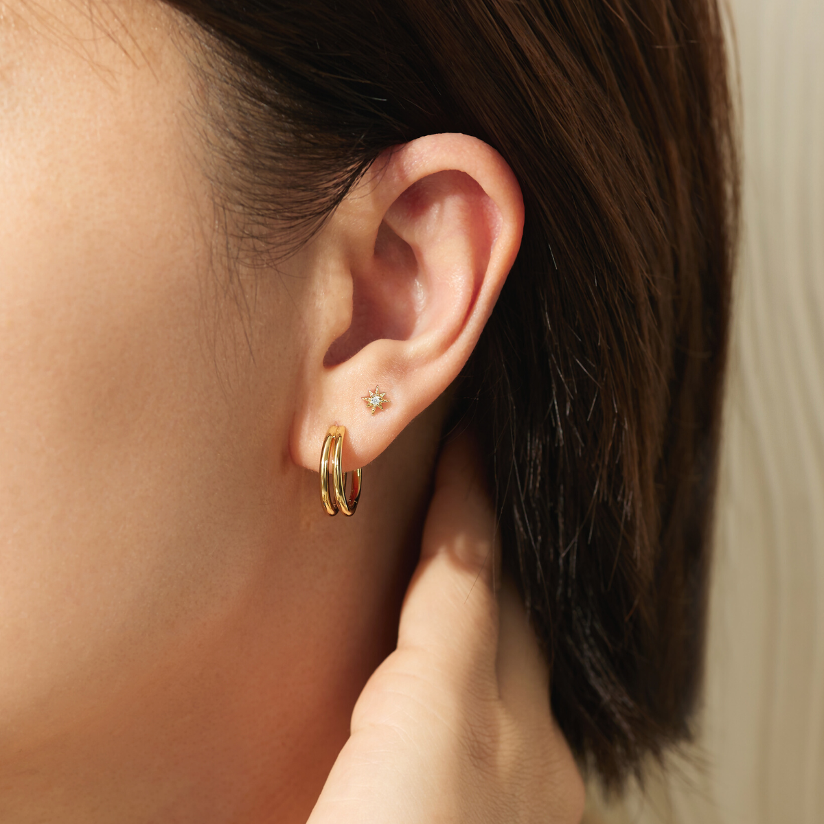 Earring Hoop Double Jane