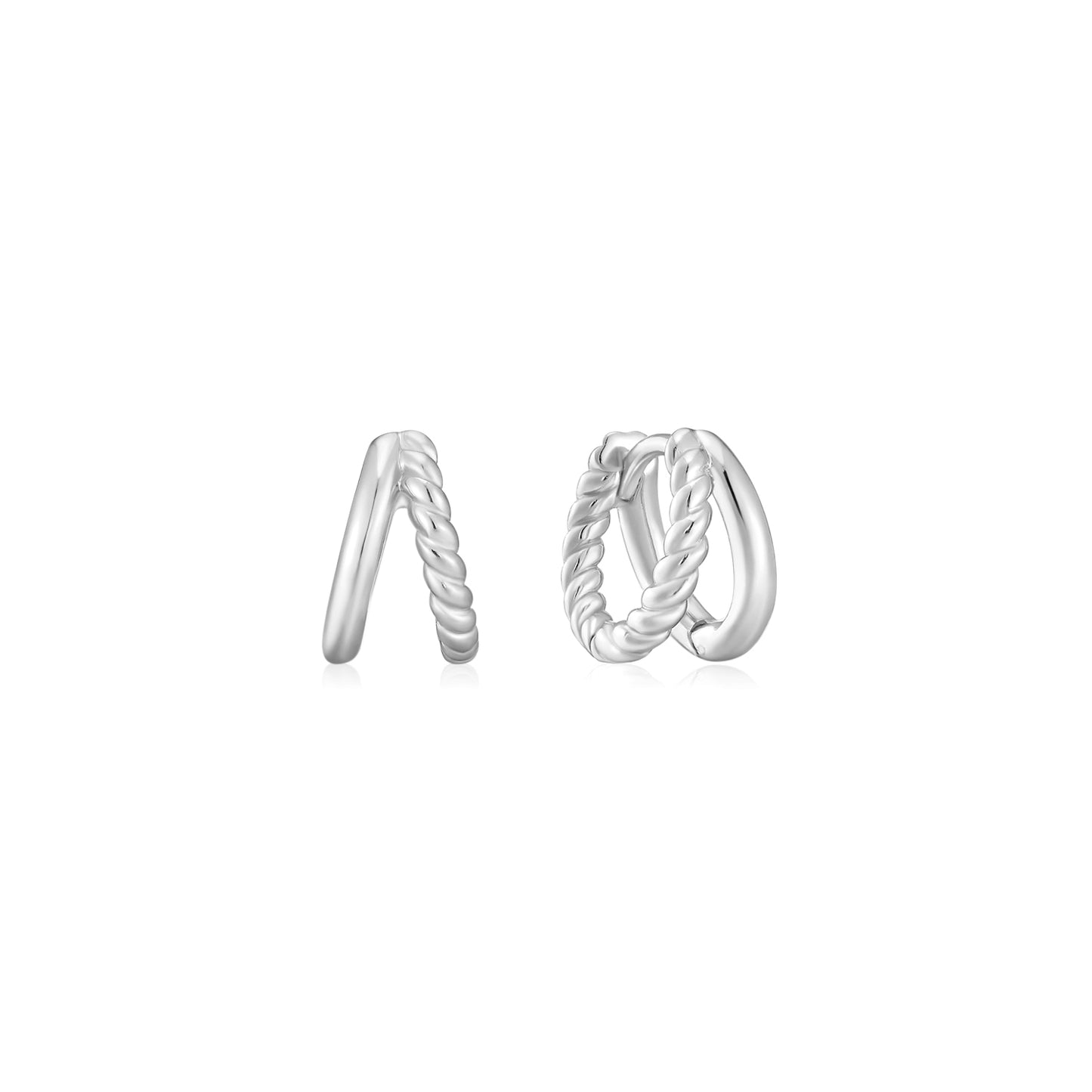 Earring Double Hoop Twist