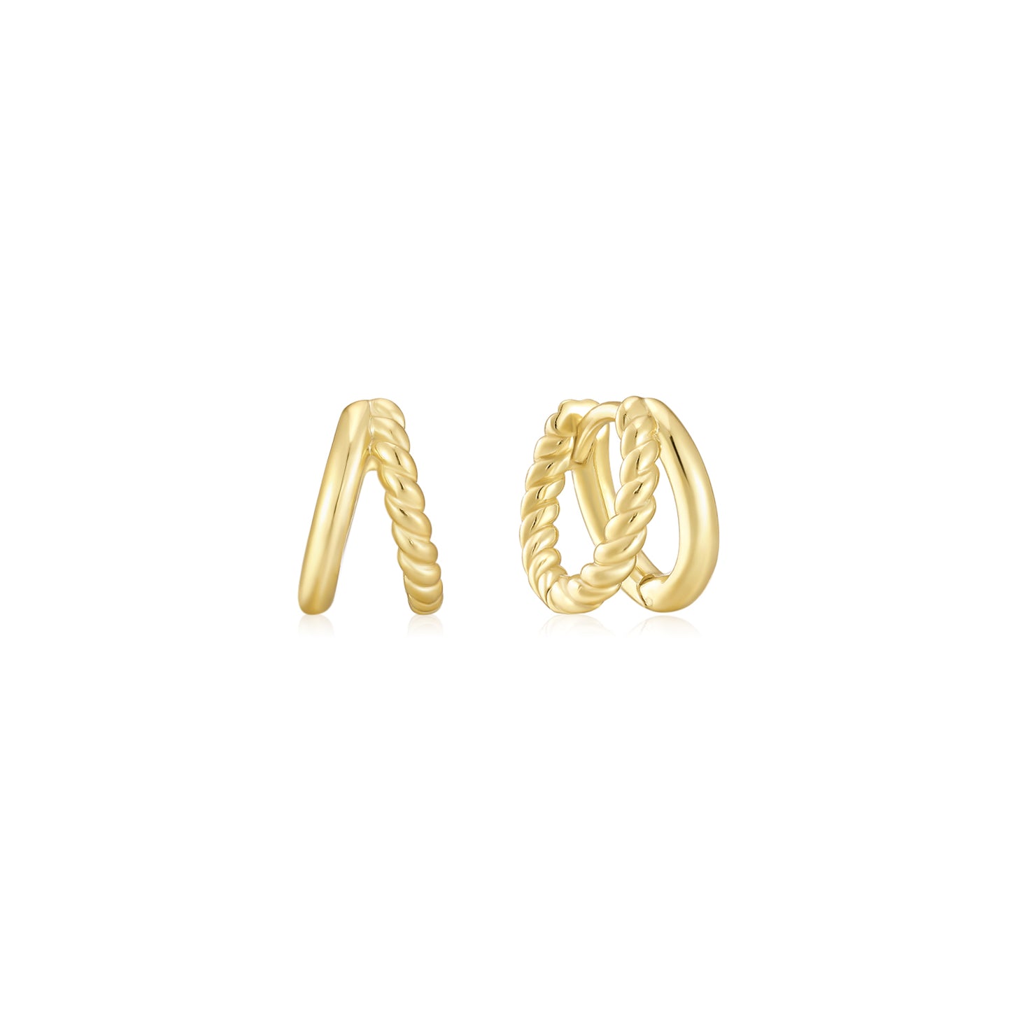 Earring Double Hoop Twist