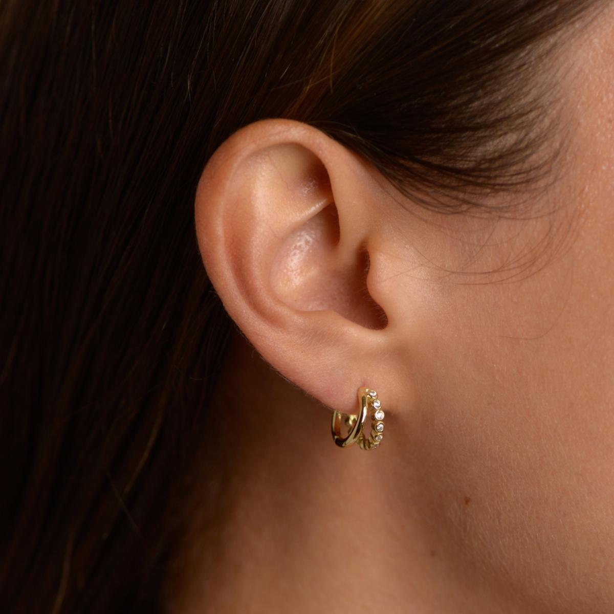 Earring Double Hoop April