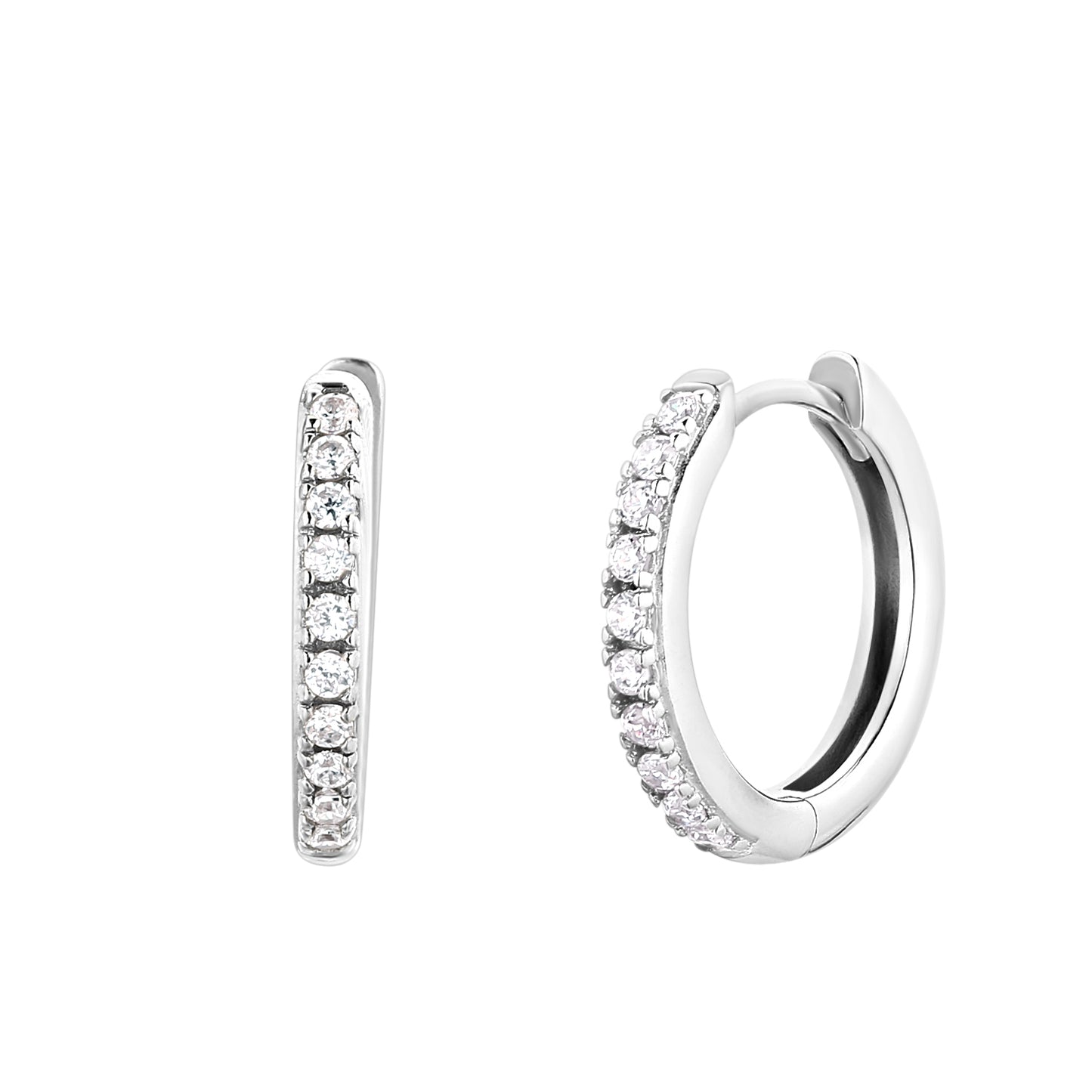 Earring Hoop White Medium