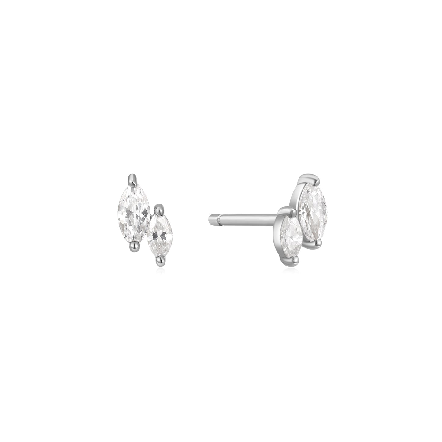 Earring Stud Double Marquise