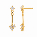 Earring Stud Arc Triple round