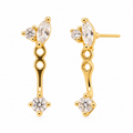 Earring Stud Arc Marquise