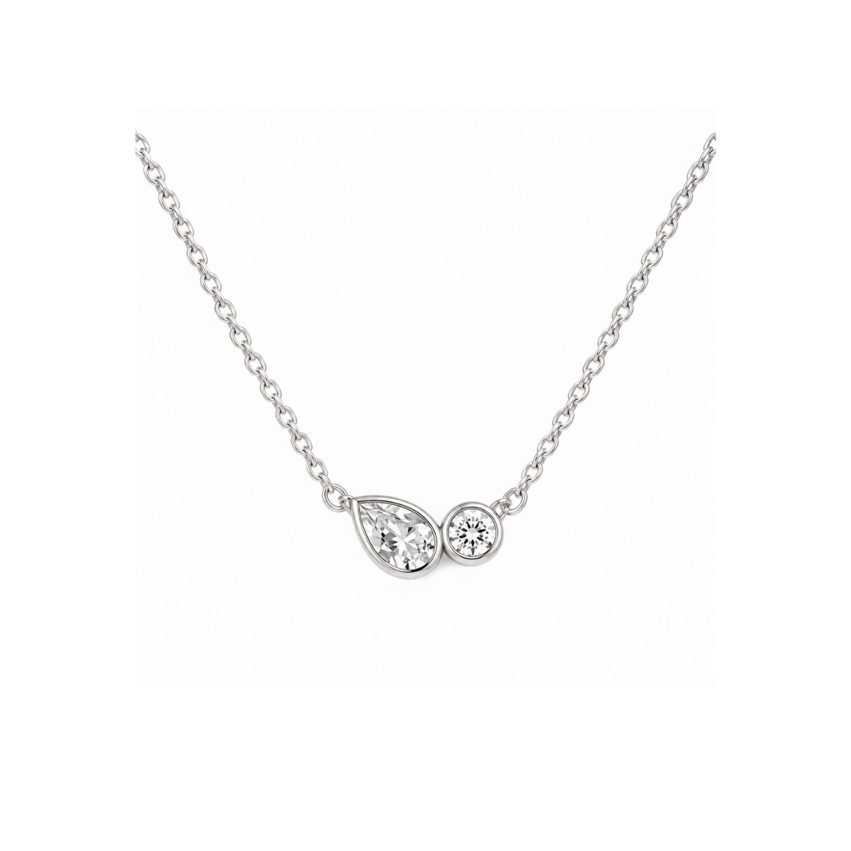 Necklace Bezel Toi et Moi
