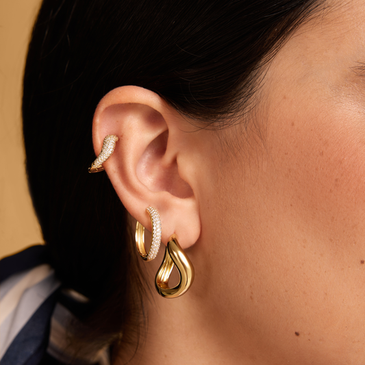 Earring Hoop Big Pave