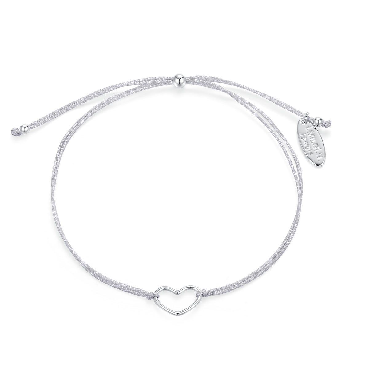 Bracelet Love Corde Grey
