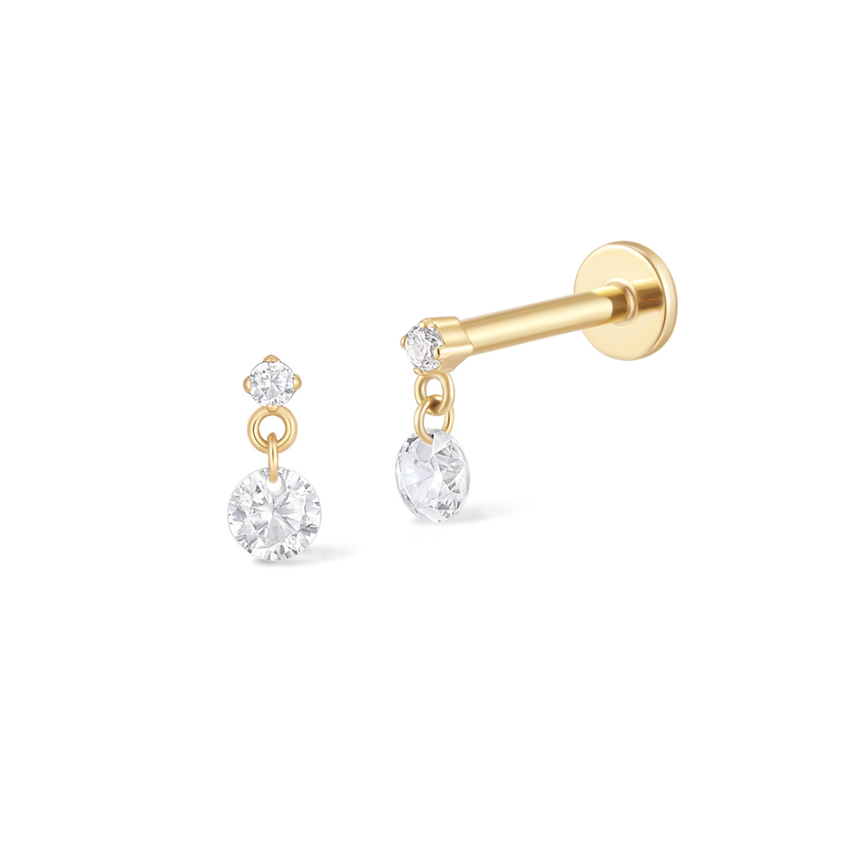 Floating Duo Round Piercing