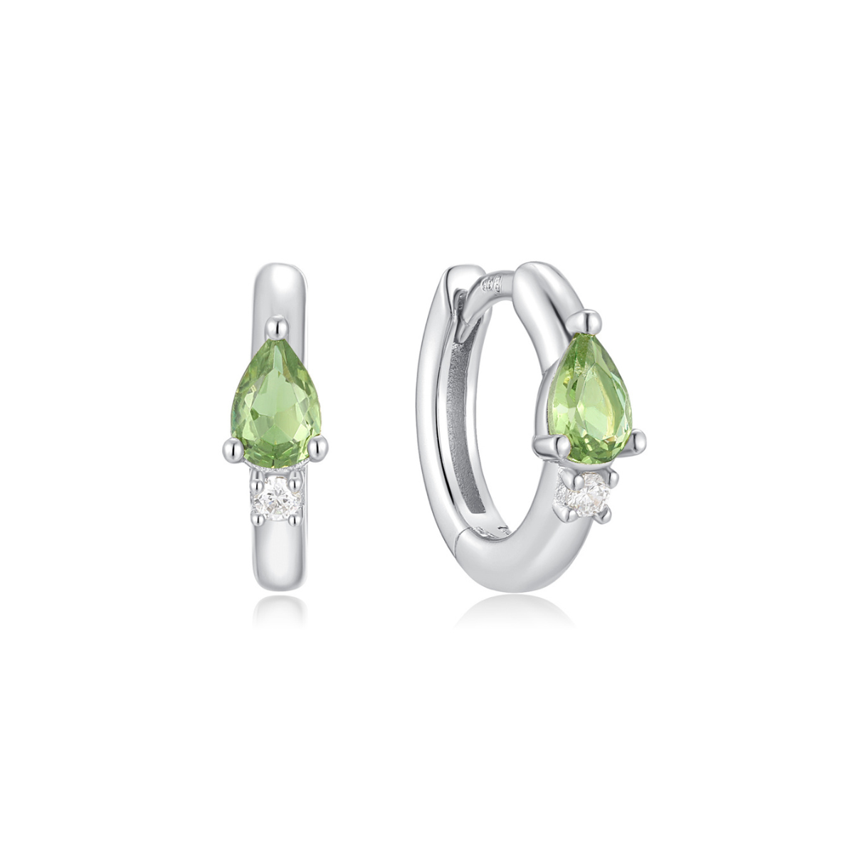 Earring Hoop Pear Mint