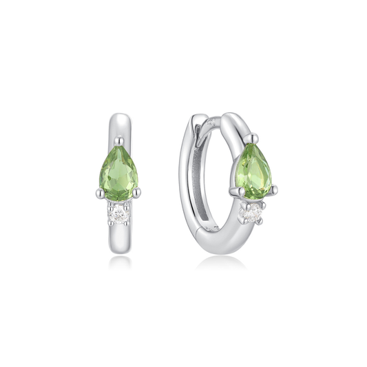 Earring Hoop Pear Mint