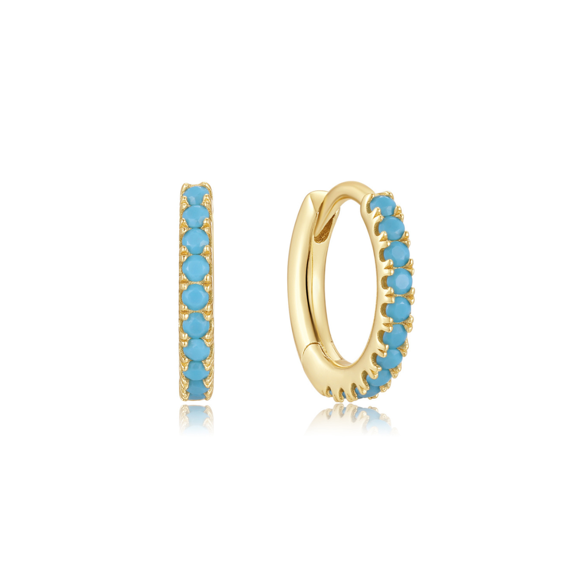 Earring Mini Hoop Turquoise