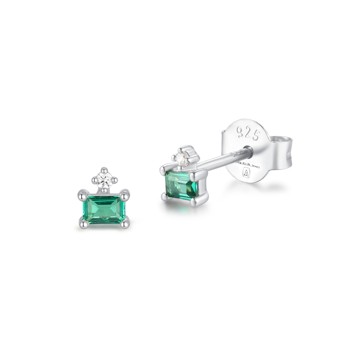 Earring Stud Princess Green