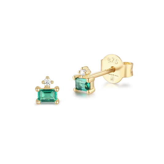 Earring Stud Princess Green