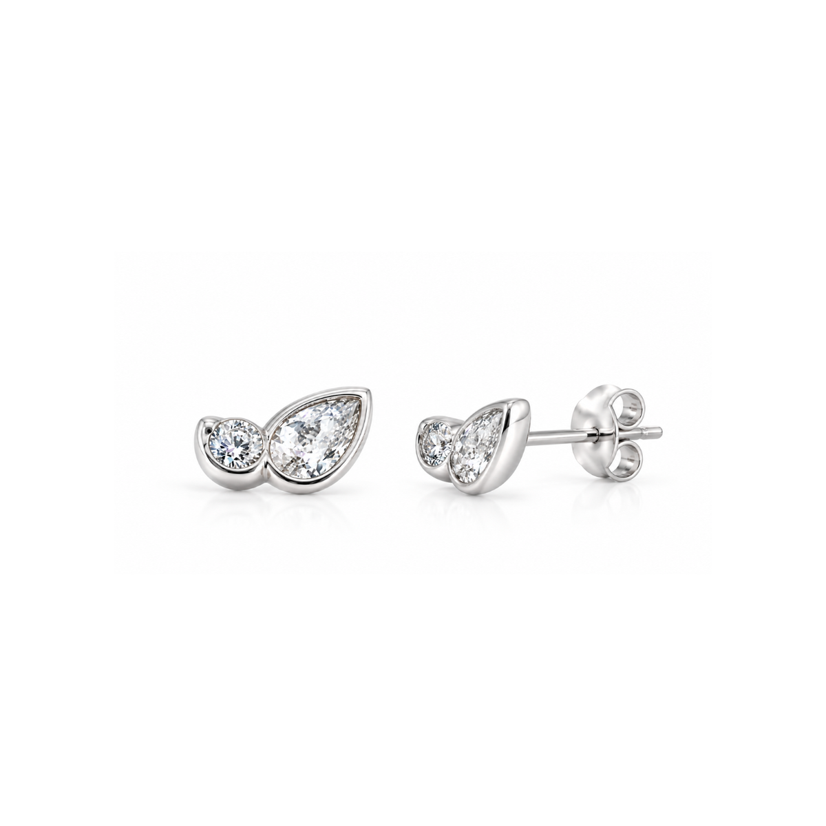 Earring Bezel Toi et Moi