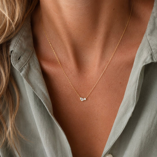Necklace Bezel Toi et Moi