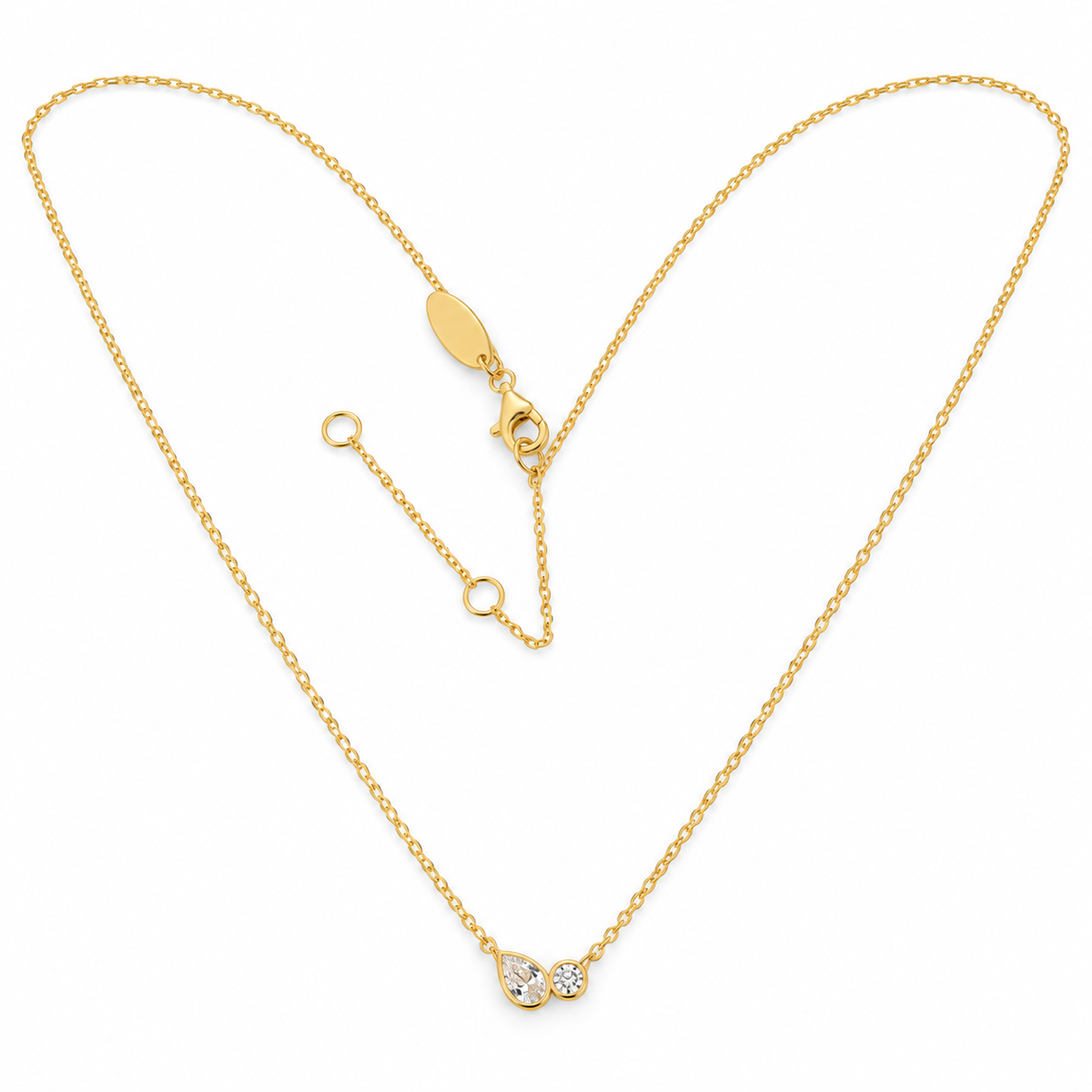 Necklace Bezel Toi et Moi