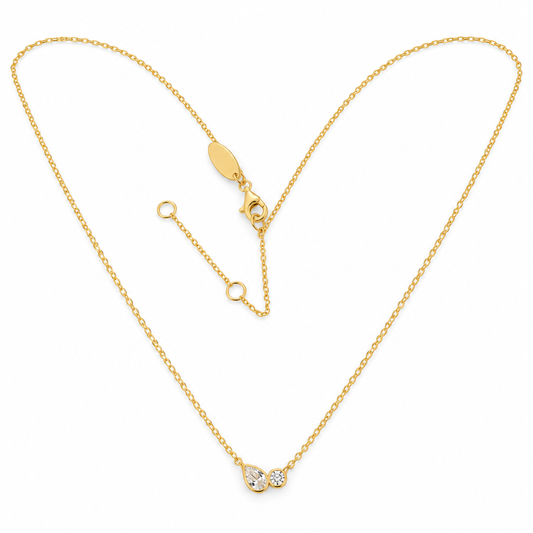 Necklace Bezel Toi et Moi