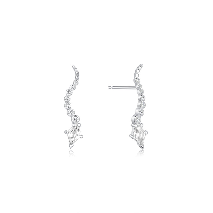 Earring Stud Snake White