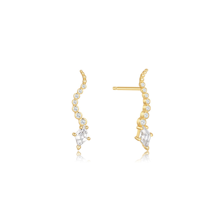 Earring Stud Snake White