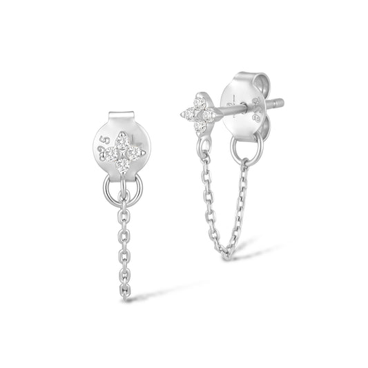 Earring Stud Chain angel