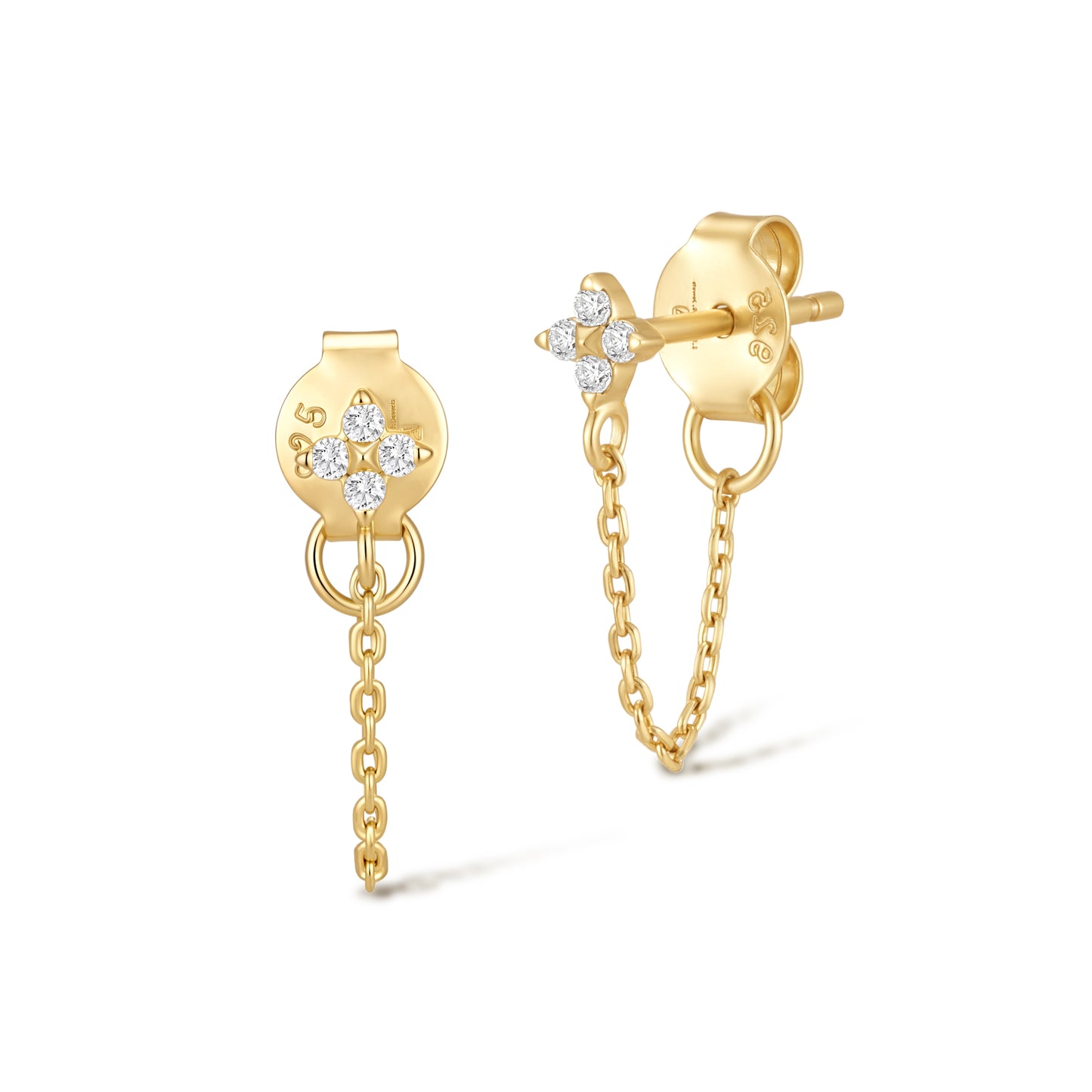 Earring Stud Chain angel