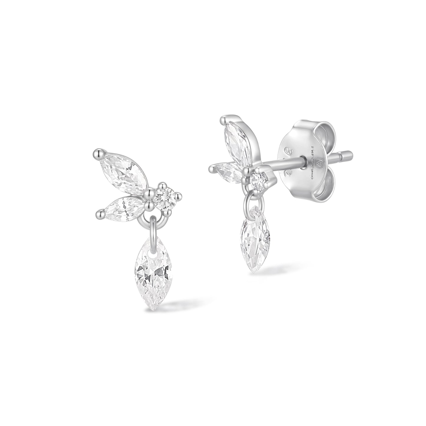 Earring marquise wing
