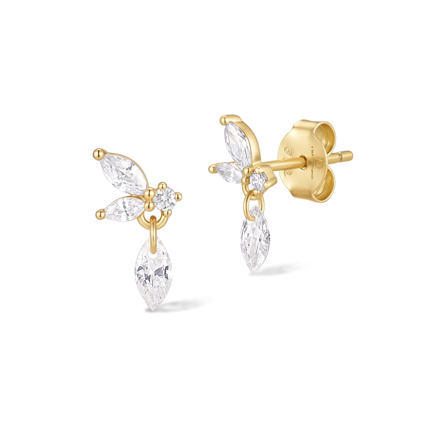 Earring marquise wing