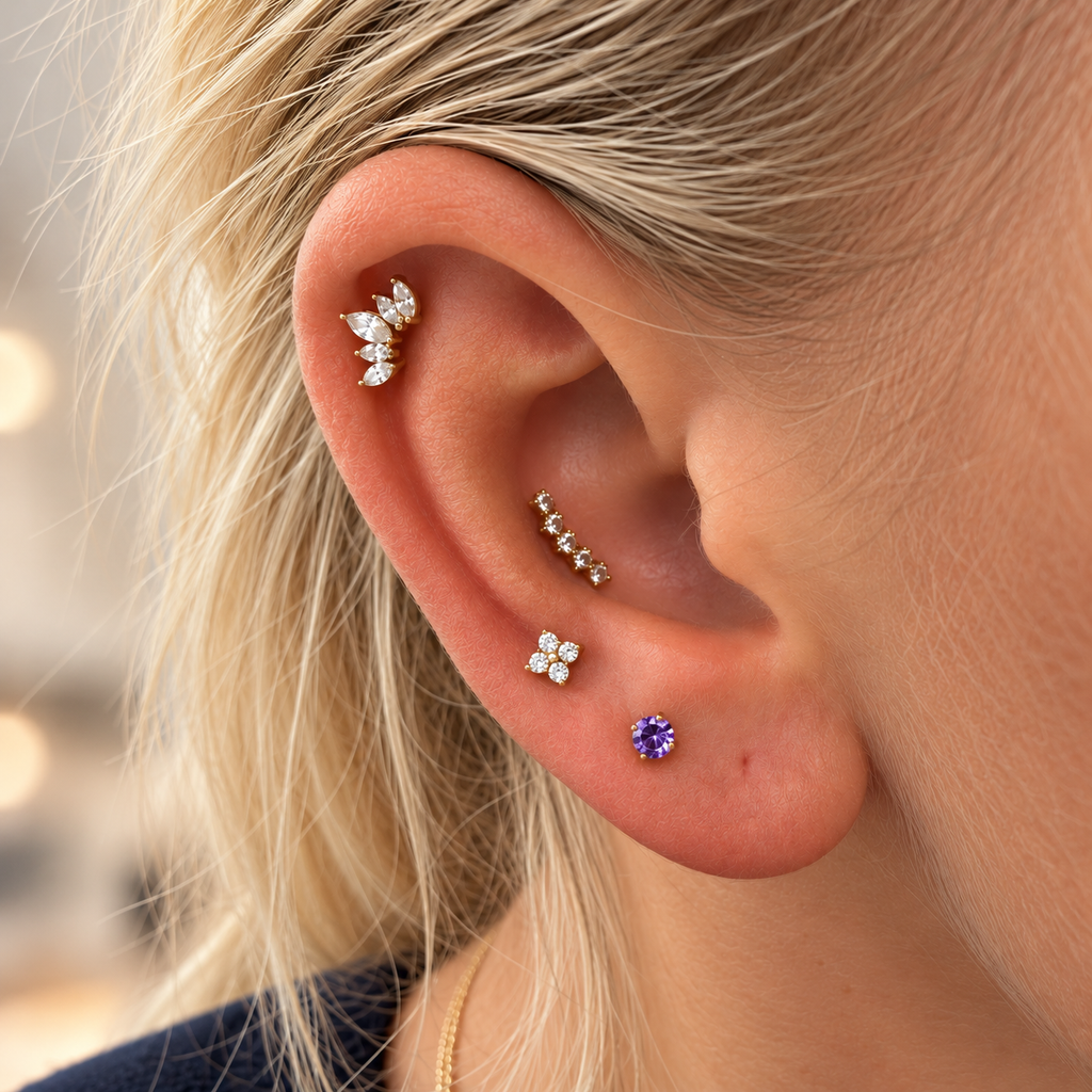 June Griffe Deep Purple Piercing Titanium