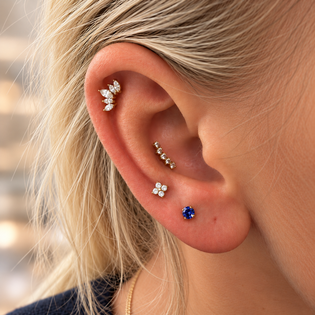 June Griffe Deep Blue Piercing Titanium