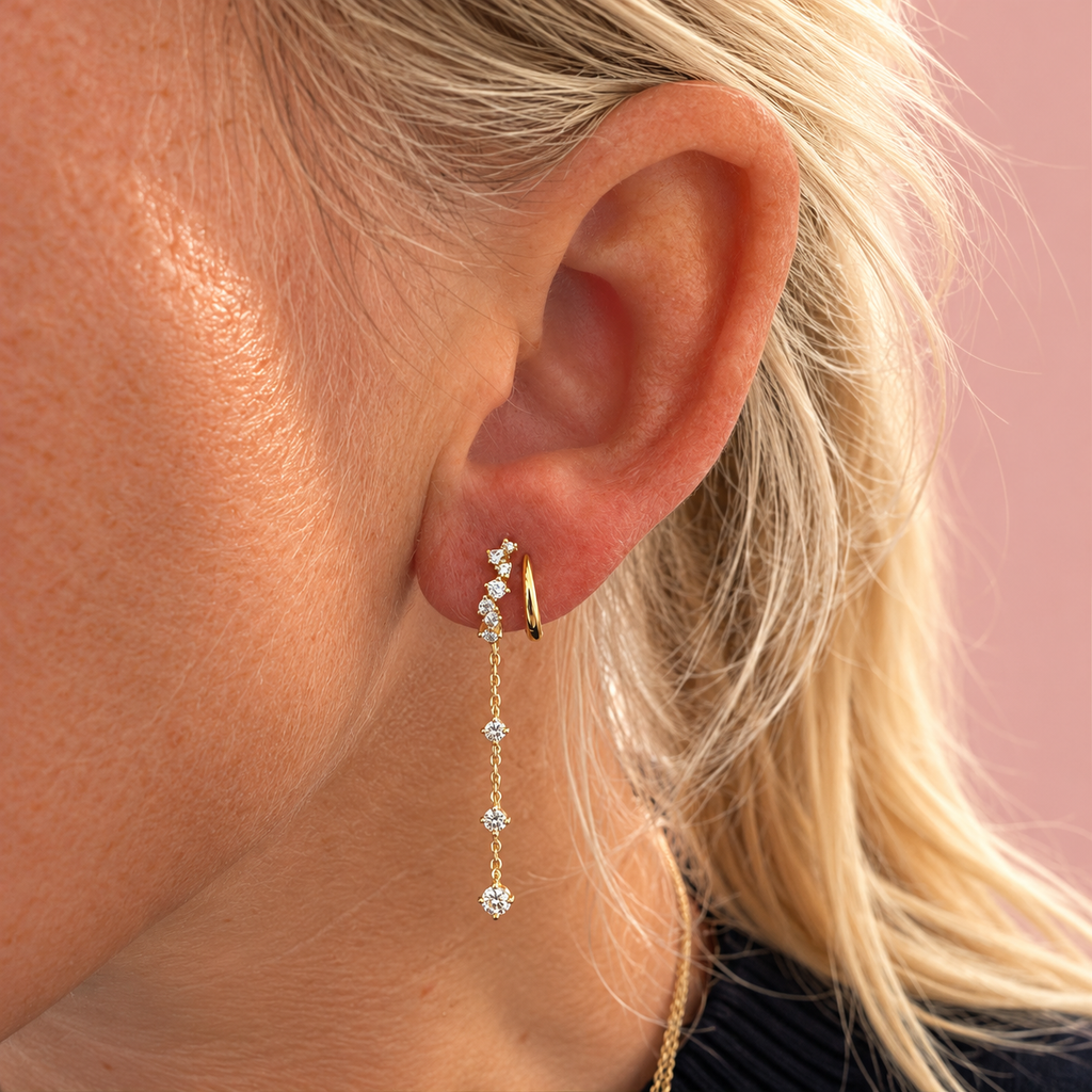 Earring Hoop Chain Asteria