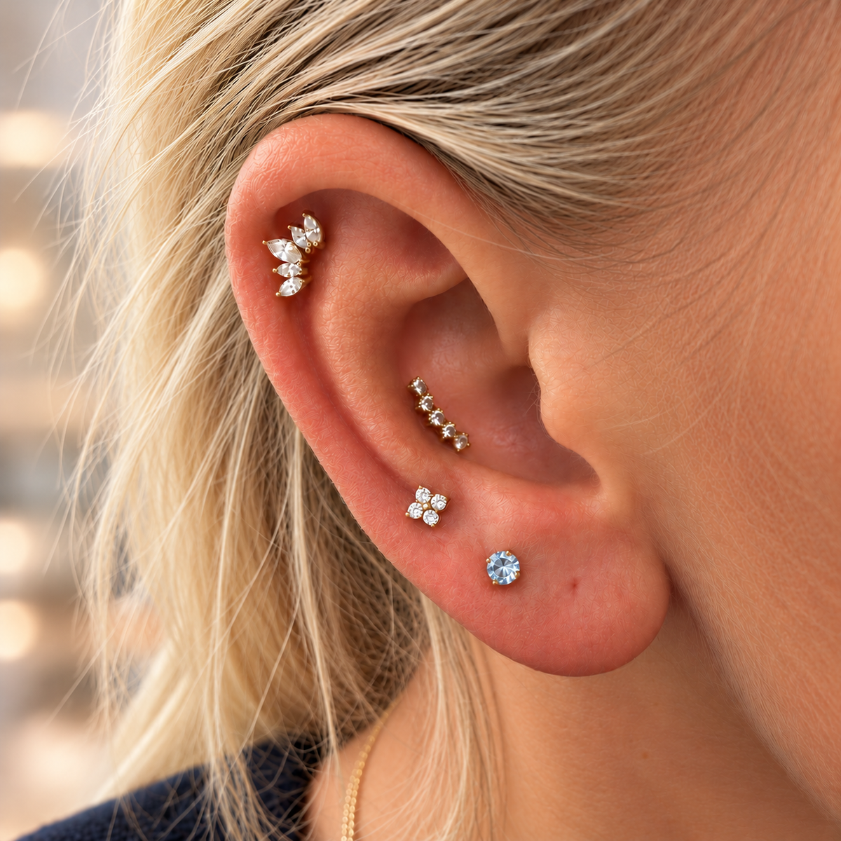 June Griffe Sky Blue Piercing Titanium