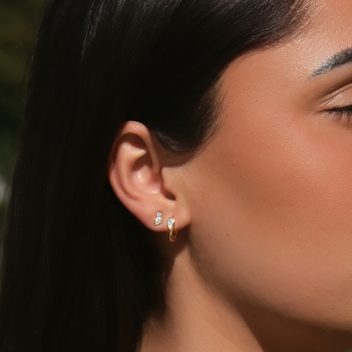 Earring Bezel Liquid Drop