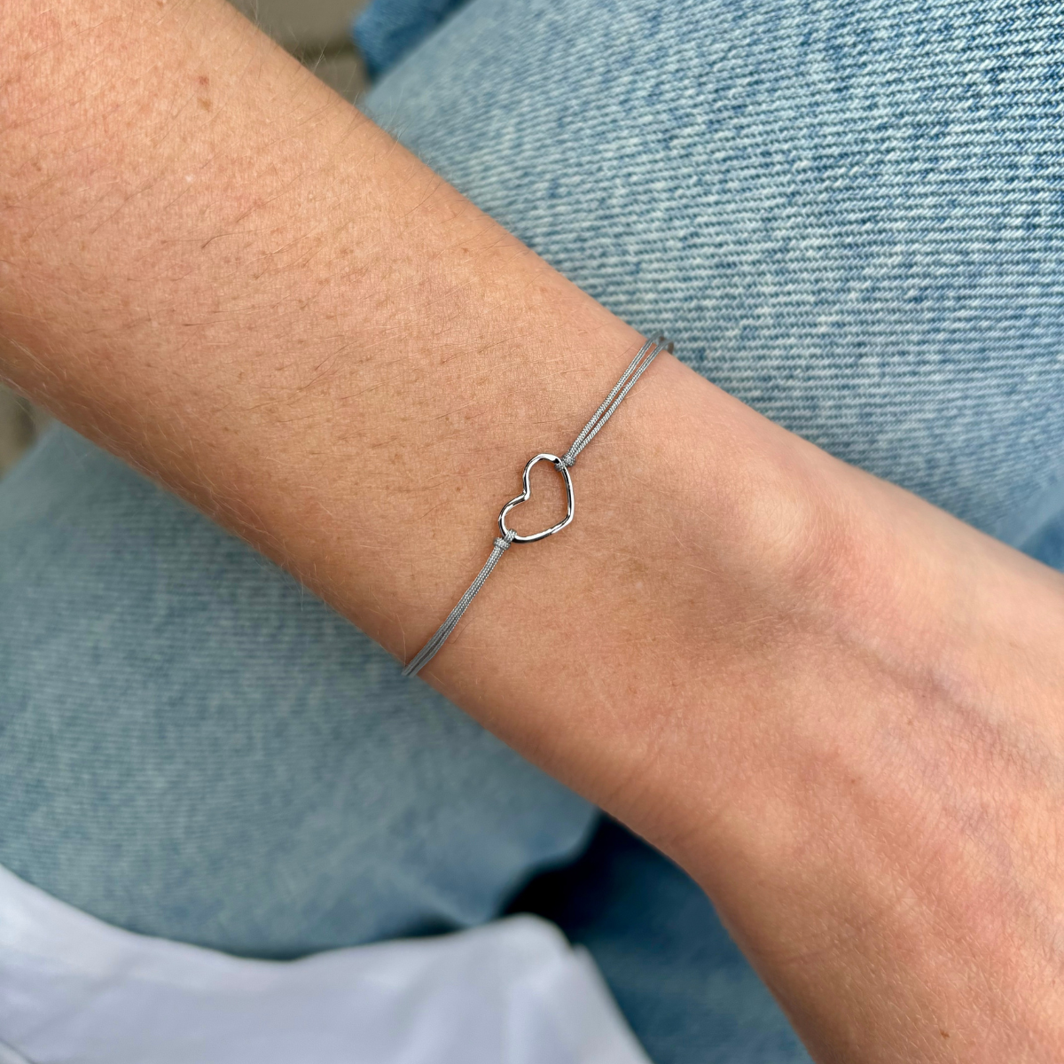 Bracelet Love Corde Grey